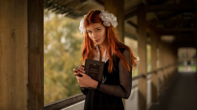 Art, Face, Girl, Redhair, Redhead, School, Schoolgirl, Арт, Девушка, Лицо, Портрет, Рыжая, Рыжеволосая, Школьница Schoolgirlphoto preview