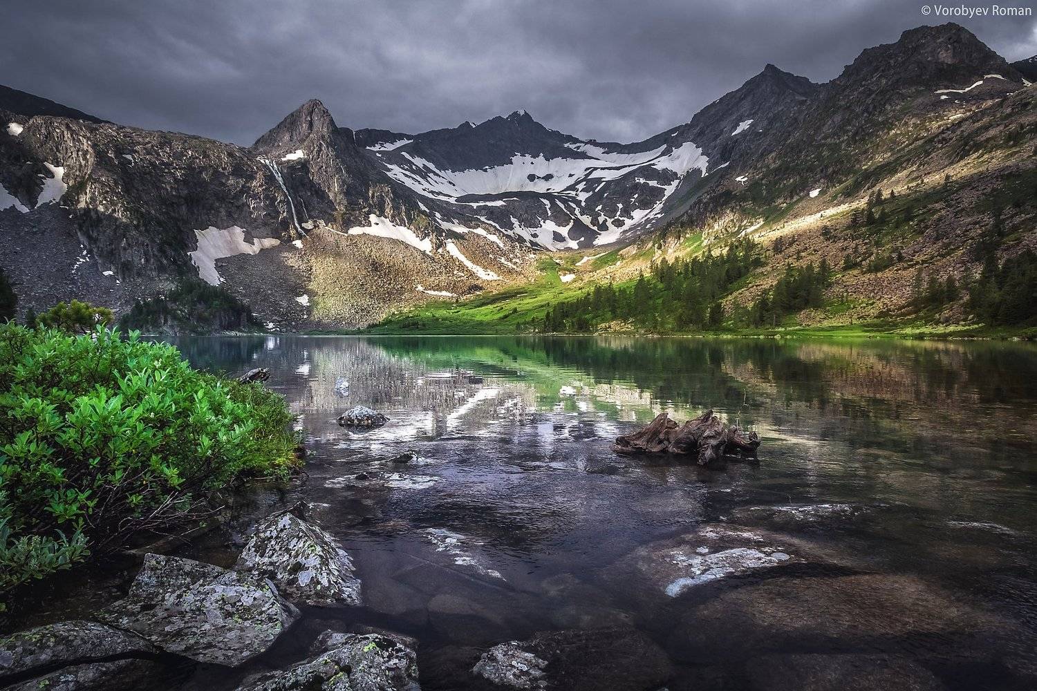 Озеро Крепкое. Автор: Roman Vorobyev Алтай, Горное озеро, Горный алтай, Горы, Озеро, Отражение, Roman Vorobyev
