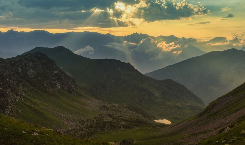 август, 2016, загеданские, озера, закат, кчр, шхуанта, закат ПРО МАЛЕНЬКОЕ ОЗЕРО И ЗАКАТphoto preview