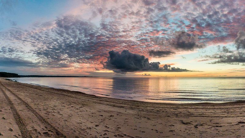 Облако, закат, пляж, Сосновый Бор Закатphoto preview