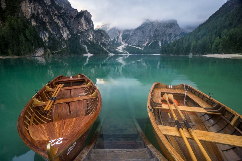 Dolomites Lago di Braies Italy Lake ***photo preview