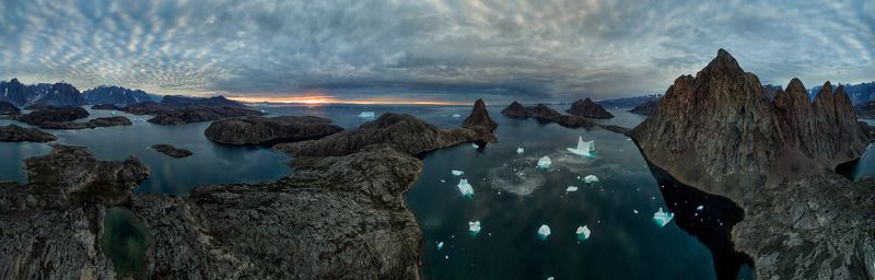 Фантом 3, съемка с воздуха, полет, пейзаж, панорама, ландшафт, квадрокоптер, дронофотография, дронофото, дрон, гренландия, аэрофотосъемка, аэрофото, айсберги На Медвежьих Островах фото превью