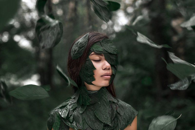 девушка портрет арт сказка лицо волосы глаза  photo preview