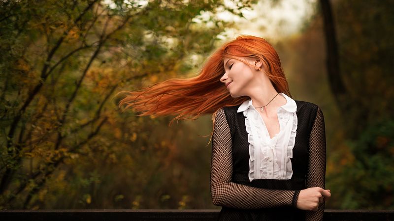 Autumn, Plener, Portrait, Redhair, Redhead, Schoolgirl, Осень, Пленэр, Рыжая, Рыжеволосая, Школьница Foxlifephoto preview