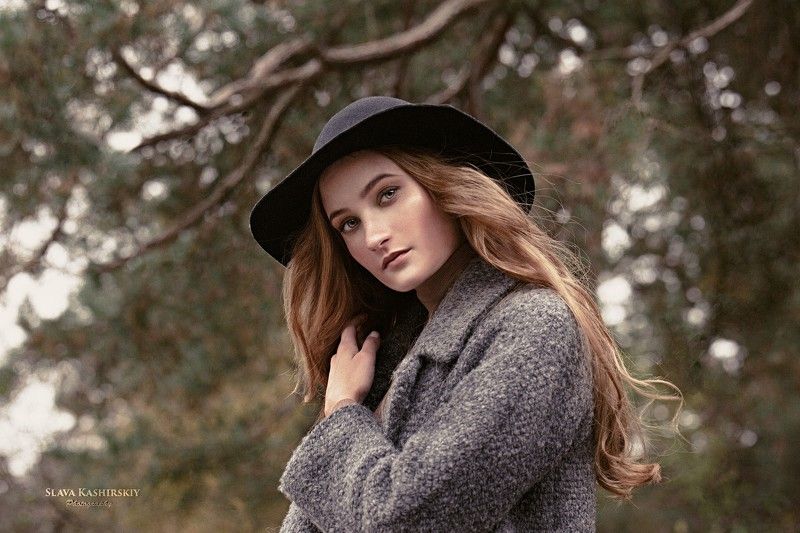 карина, осенняя, tamron, шляпа, лес, ветки Осенняяphoto preview