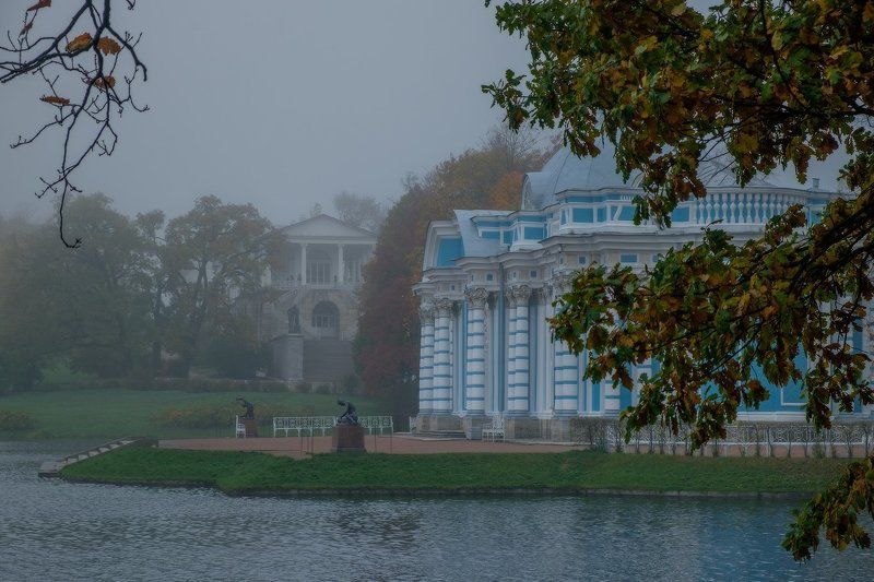 Екатерининский, Осень, Парк, Пушкин, Село, Туман, Царское, Царское село ... про туман в Екатерининском парке...photo preview