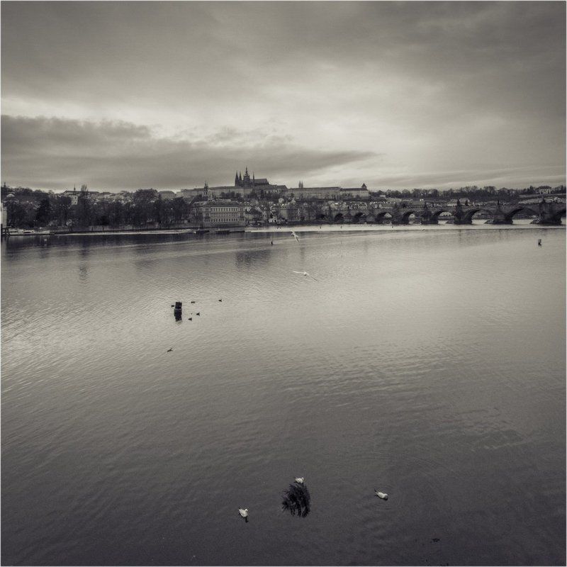 Прага, Чехия, Ретро, чб, Европа, река, мост, храм, театр, влтава, церковь,елка, новый год, photo preview