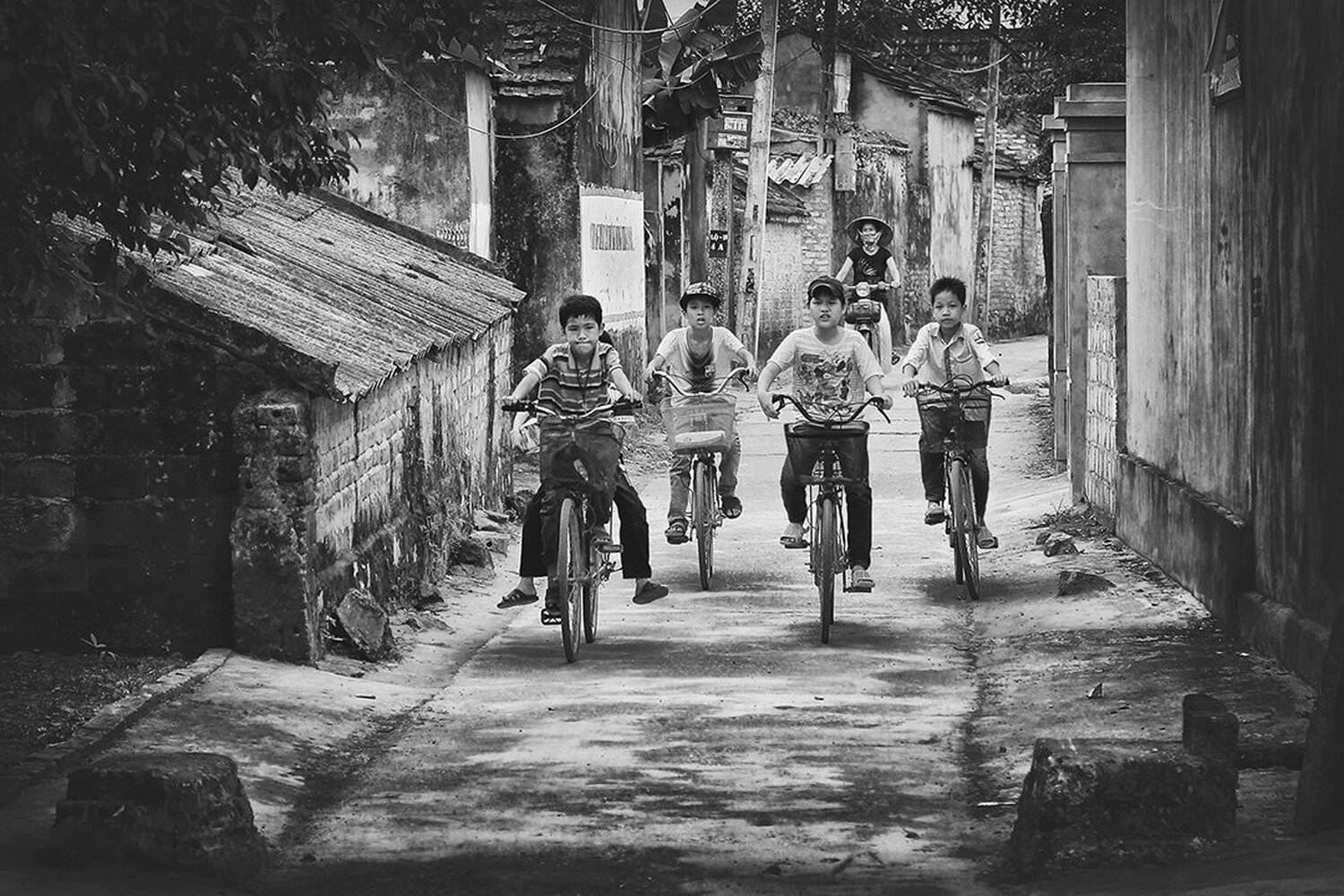 Велосипед, Вьетнам, Дворик, Дети, Дорога, Пацаны, ALLA SOKOLOVA