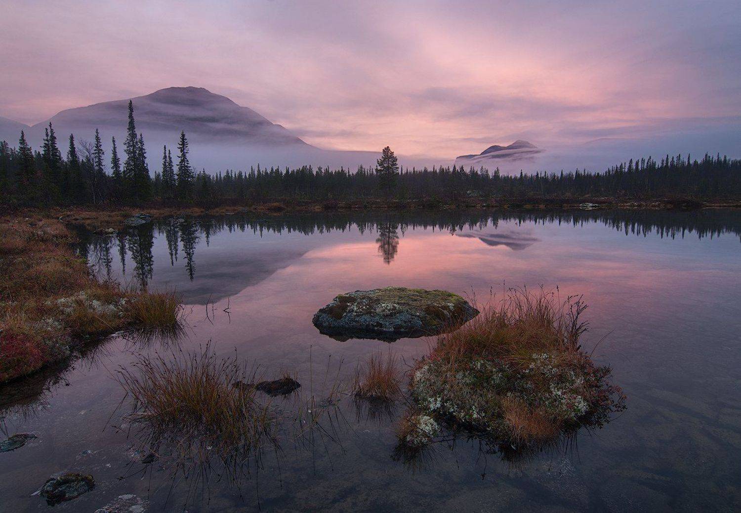 Озеро, Рассввет, Хибины, flyman