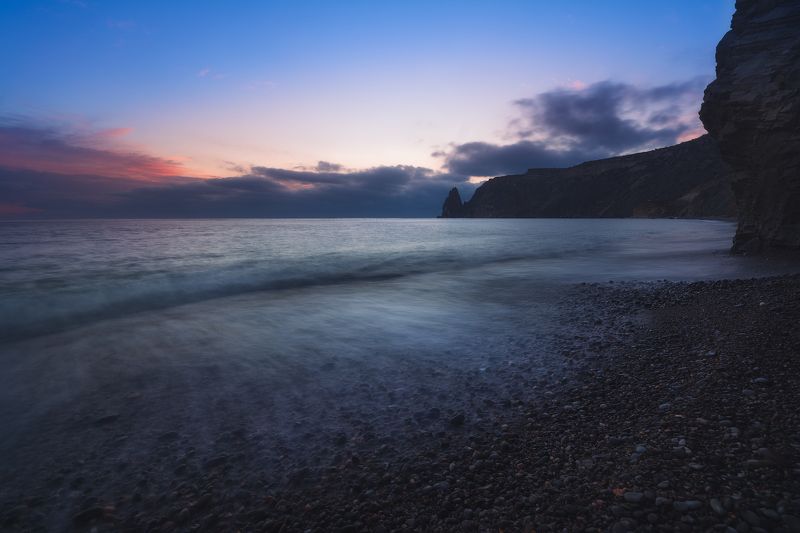 National geographic, Nikon, Nikon D7100, Sigma10-20, Галька, Закат, Камни, Крым, Море, Небо, Пейзаж, Пейзажнаясъемка, Пейзажное фото, Россия, Скалы, Фиолент, Черное море Январский вечерphoto preview