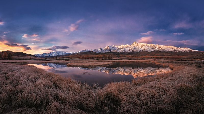 алтай, природа, пейзаж, рассвет, горы, озеро Отражение утраphoto preview