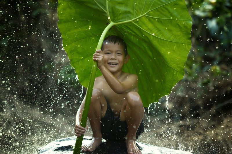 vietnam; kid; child; poor; rural; indonesia; water; thailand; enthusiasm; cambodia; splash; outdoor; fun; boy; myanmar; people; recreation; funny; local; strength; face; sunset; vacation; summertime; fantastic; expression; happiness; active; summer; cauca The freshness of the children rural in the rainy season.photo preview