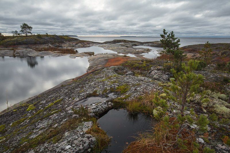 шхера, ладога Суровая осень на ладожских шхерахphoto preview