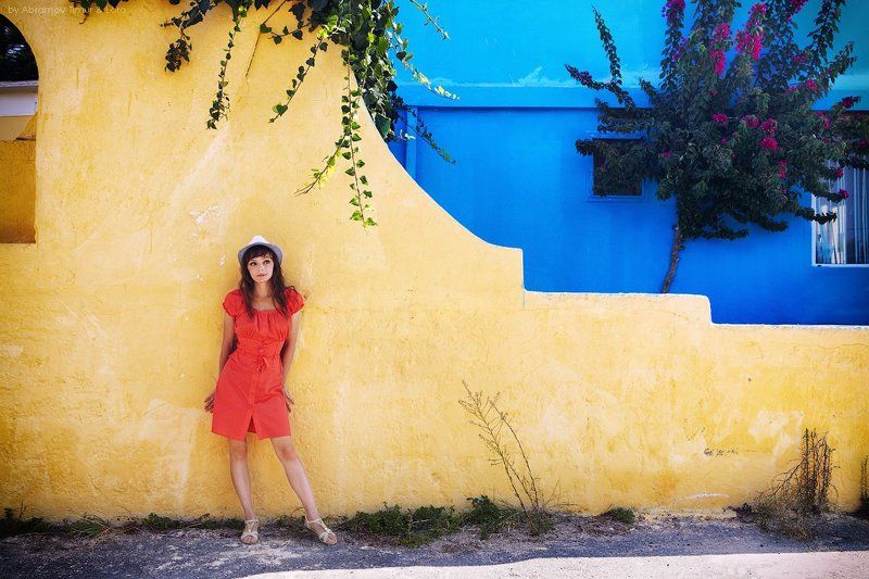 греция, крит, девушка Краски Крита фото превью