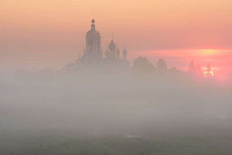 Погост Крест. Лето.Утро.Туман...photo preview