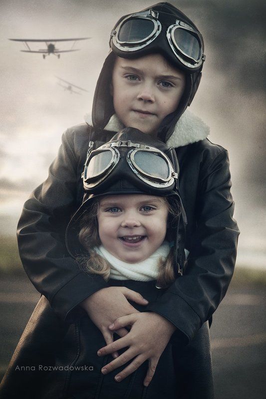 pilot, plane, siblings  J & Bphoto preview