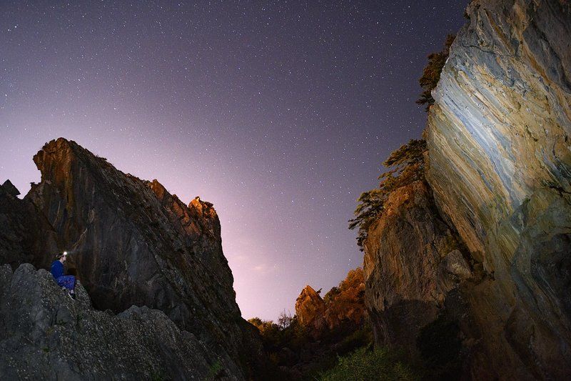 крым, никита, звезды, ночь, млечный путь, никитские скалы Никитские скалыphoto preview