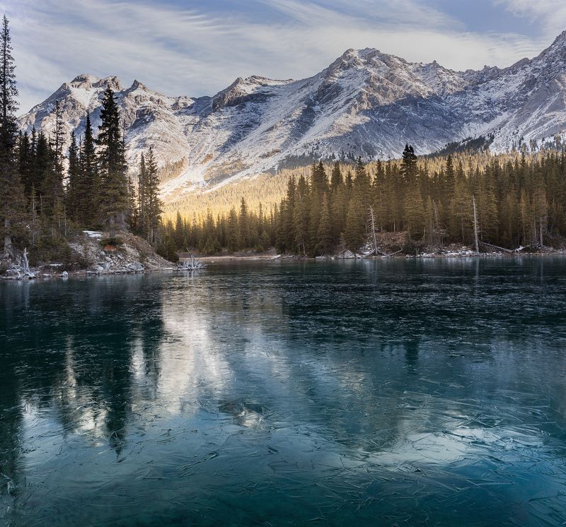 elbowlake, canada, kananskis, country ЛЕДЯНЫЕ КРУЖЕВАphoto preview