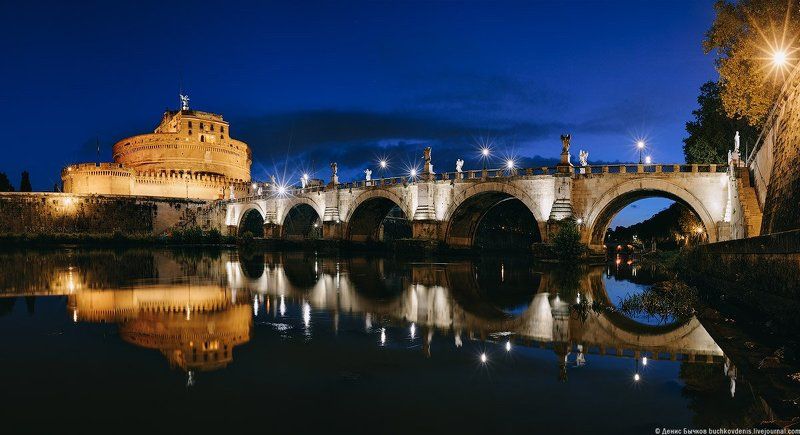 италия, рим,мост, элиев, замок, святого ангела ***photo preview