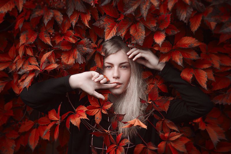 портрет,девушка,осень,цвет,яркий,волосы,красота,portrait,art,creative,girl,beutiful,autumn,red,glamour,young,hair,eyes,skin,sexy Осеньphoto preview