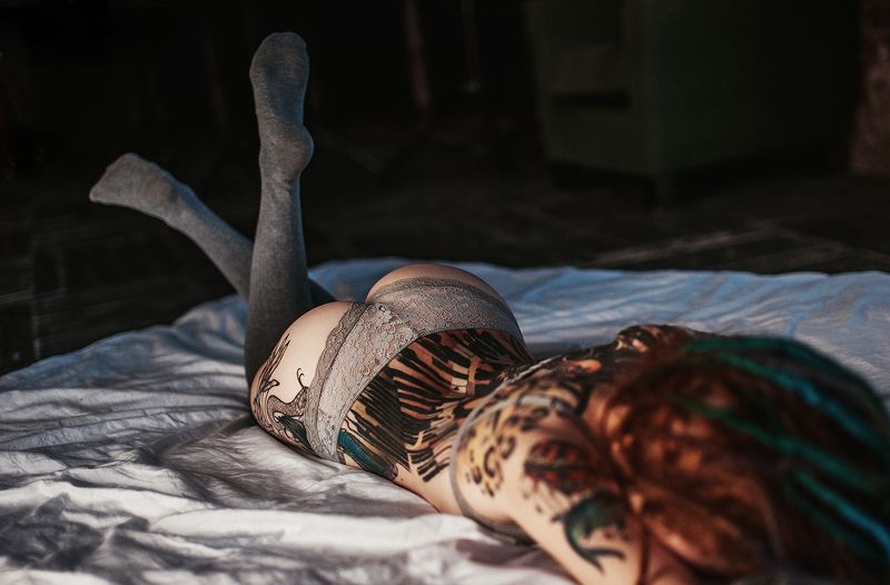 Девушка, Тату, Татуировка ***photo preview