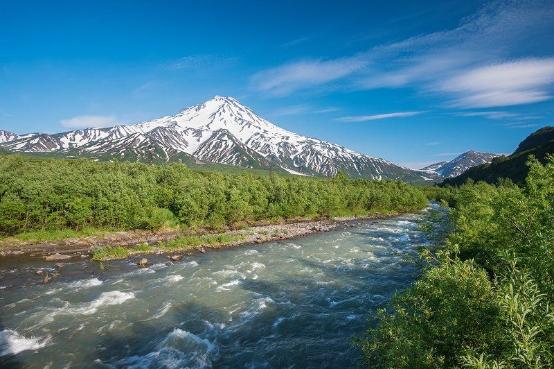 камчатка, вулкан, вилючинский, река, паратунка, лето photo preview