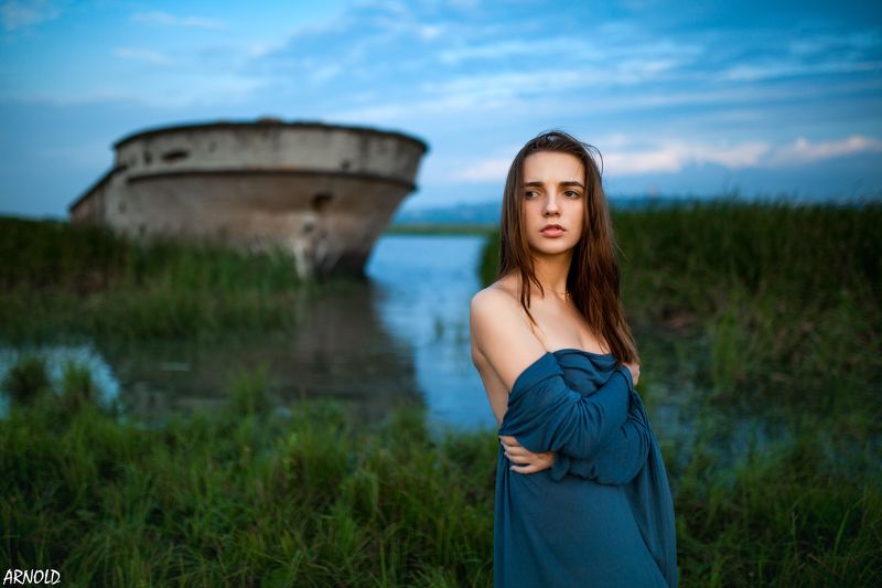 Girl, woman, sexy, morning, nature, water, river, beautiful, cute Природная красотаphoto preview