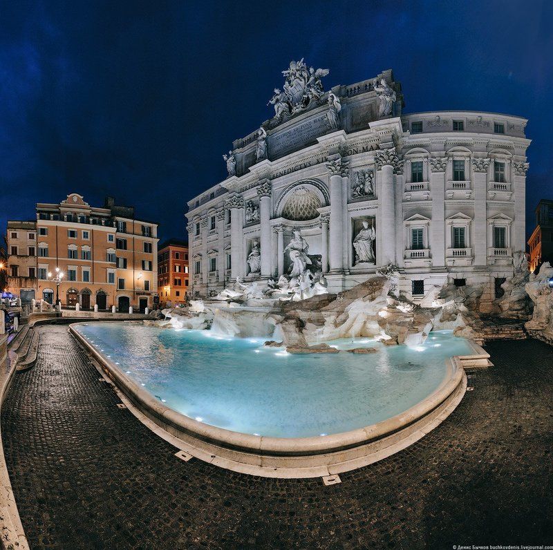 италия, рим, фонтан, треви, панорама ***photo preview