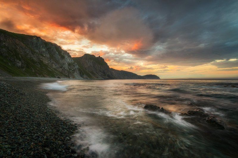 Приморский край заповедник рассвет море солнце Далекое Приморьеphoto preview