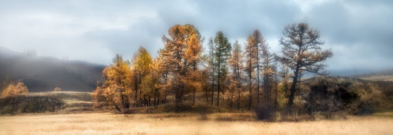 Сибирь, Алтай, сентябрь, монокль, горы,  Туманphoto preview