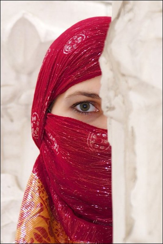 портрет, девушка, платок, amelie_fox ***photo preview