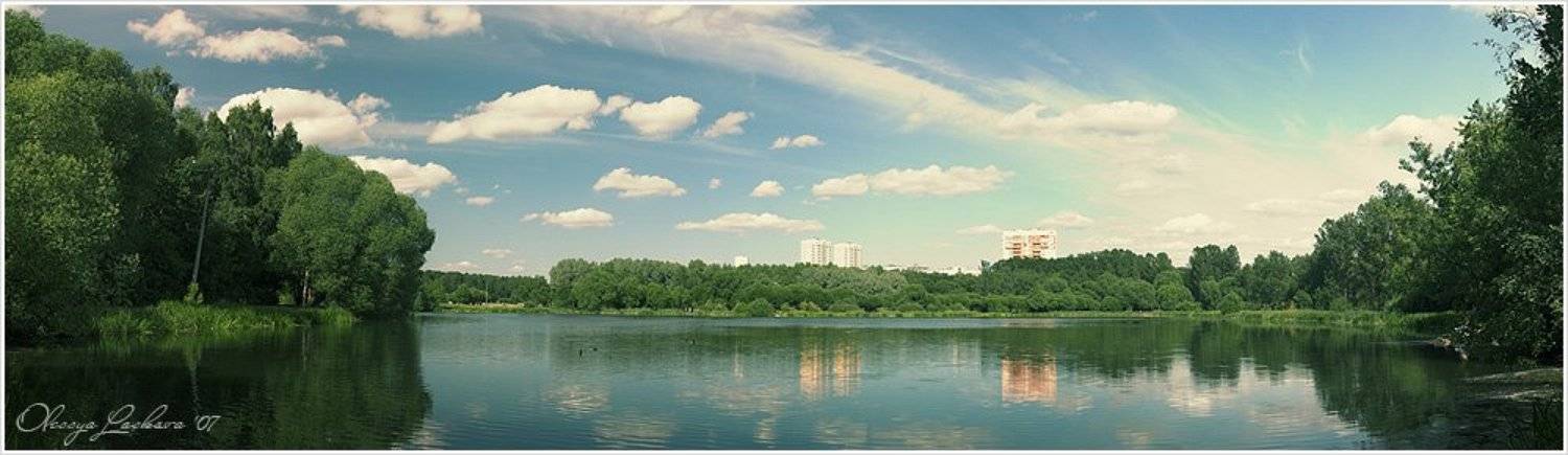 пруд, покровское-стрешнево, панорама,лето, Олеся Ласкова