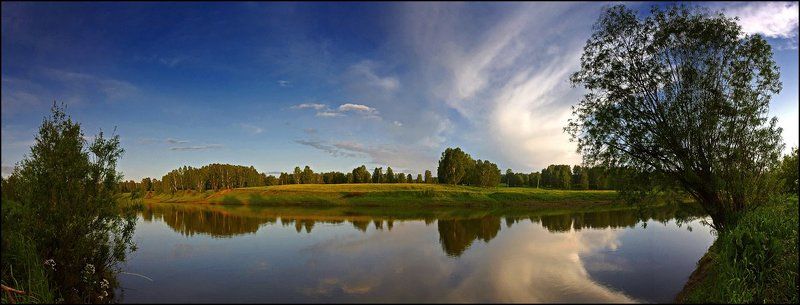 нсо, река, иня, вечер, закат, отражения, берег, аня графова Вечерняя палитра 2photo preview