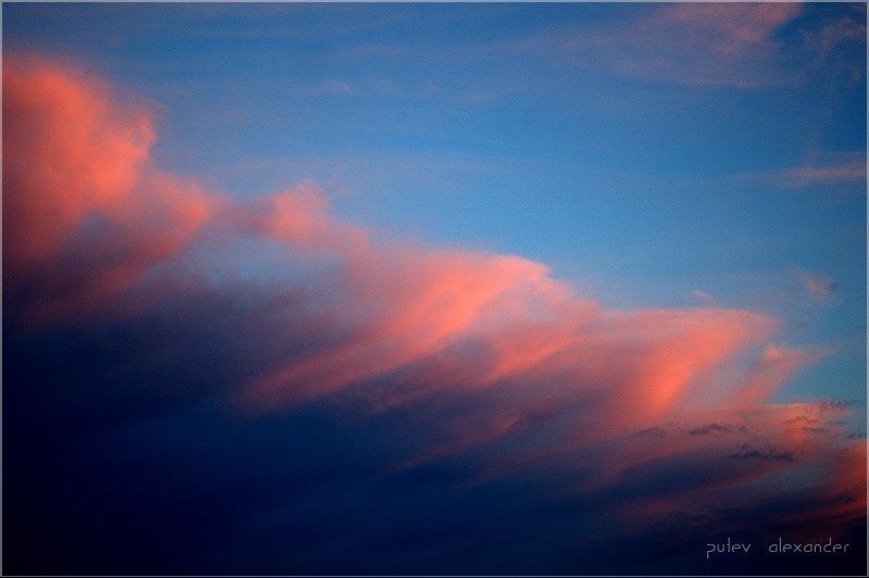алый,парсуа,облака,небо,закат \