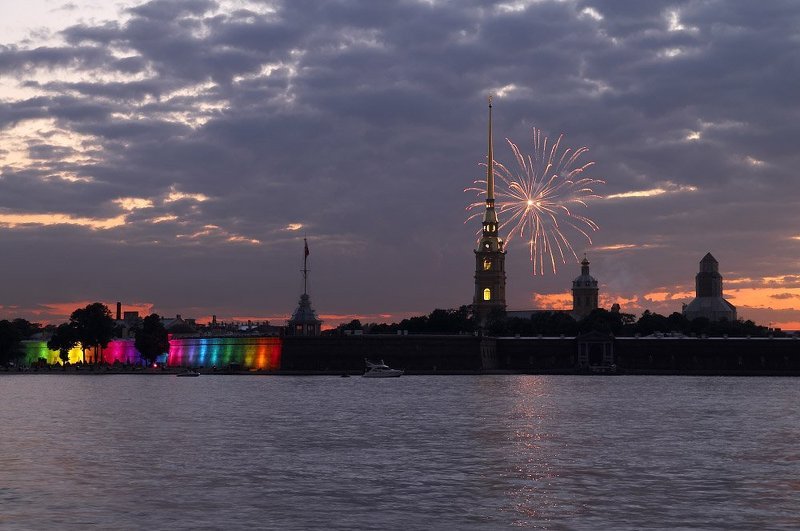 нева, вода, крепость, освещение, огни, праздник, салют, вечер В ожидании праздникаphoto preview