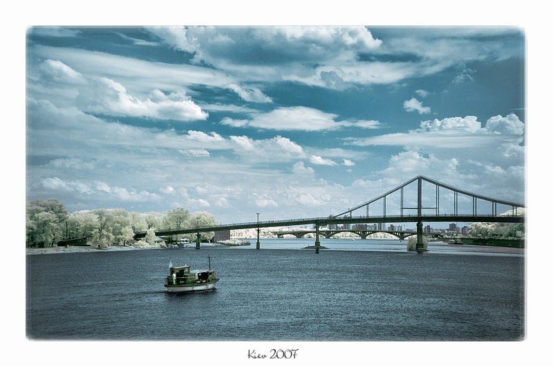 лето, город, ик, пейзаж, киев Открыточое, инфракрасное... фото превью
