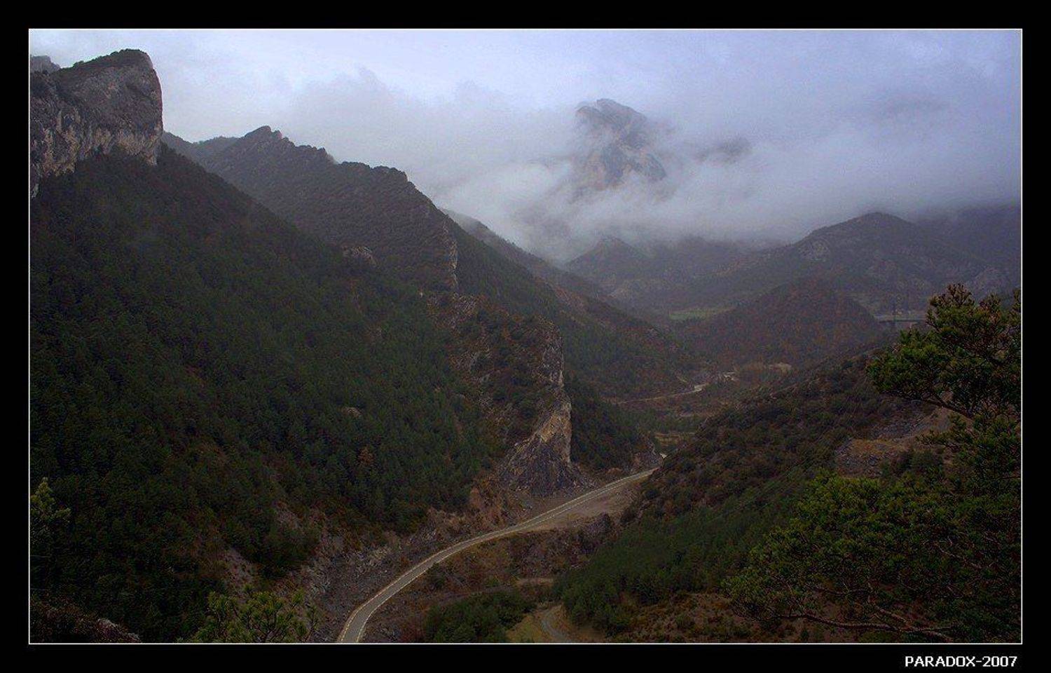 испания, каталония, каталонские пиренеи, горы, дороги, туман, paradox, PARADOX