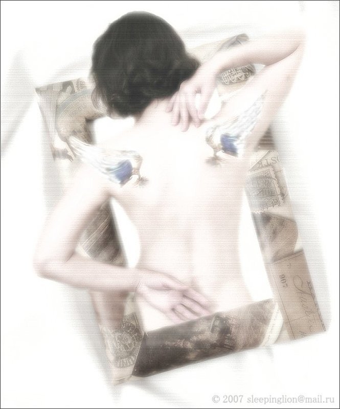 коллаж, монтаж, collage, montage, pilgrim Где твои крылья? фото превью