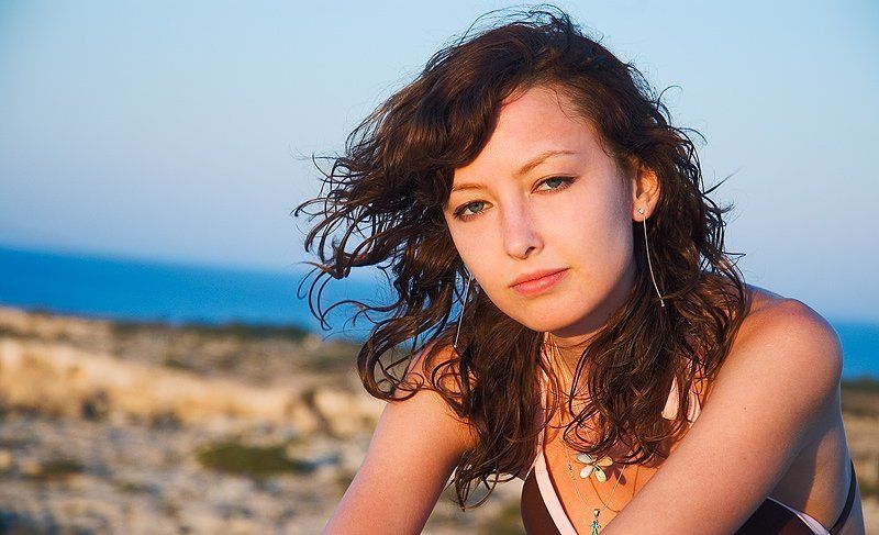 девушка глаза волосы море моя Ленка ... [3]photo preview