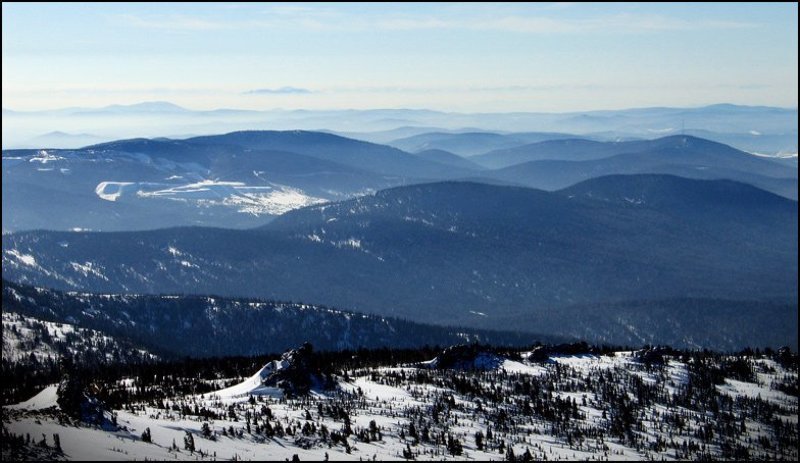 горы, снег, горная шория, шерегеш, алтай Там, за туманами..photo preview
