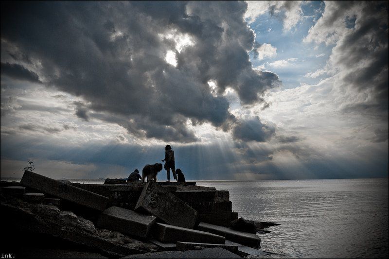 залив про художников, рисующих небоphoto preview