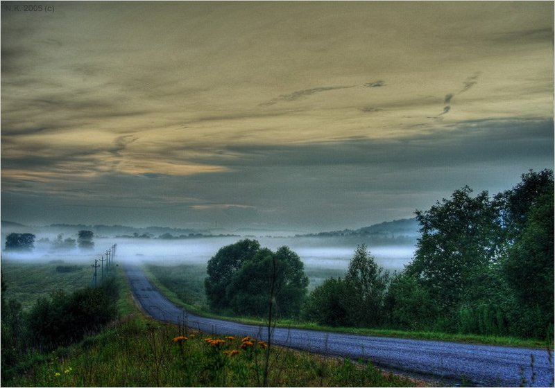 звенигород, туман, пейзаж, дорога Туманphoto preview