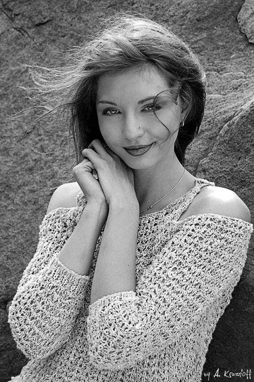 лида, королёва, портрет, взгляд, улыбка, волосы, A.Krasnoff