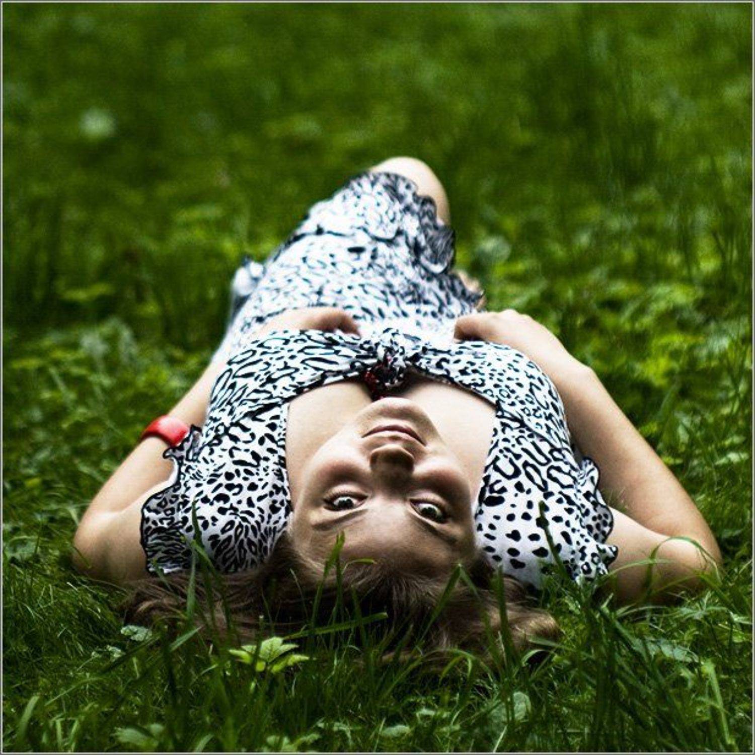 трава, треугольник, глаза, зелень, портрет, Alexander Novozhilov