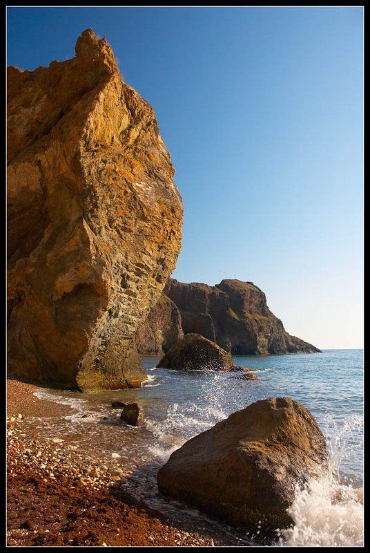 море, пейзаж, крым, закат О каменьphoto preview