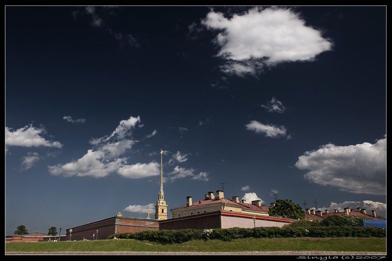 петропавловская крепость питер лето Шпиль под облака!photo preview