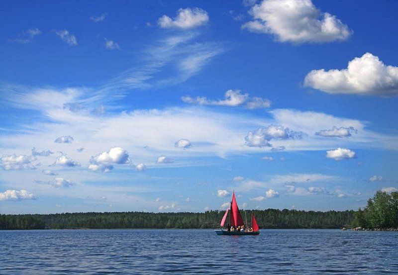 ладога, парус, вода, небо Романтики Ладогиphoto preview