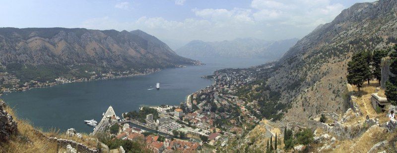 черногория, montenegro, котор, бухта, море, горы, панорама Старый город Которphoto preview