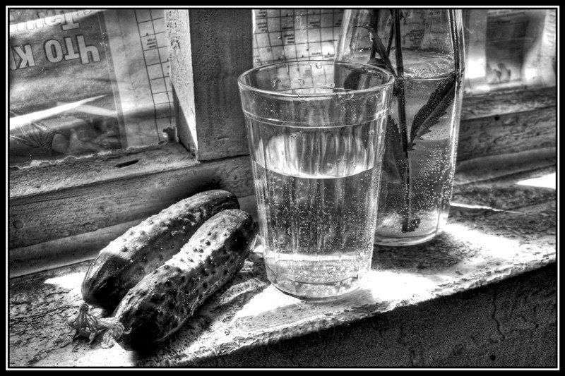 натюрморт, черно-белое, b&w Этюд с овощамиphoto preview