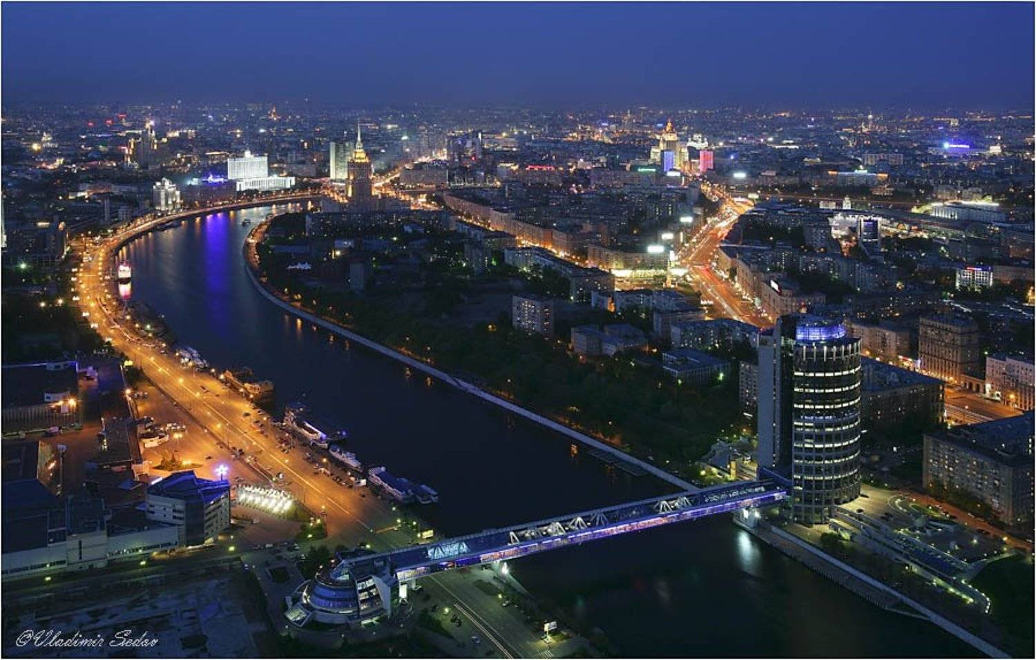 город, свет, ночь, Vladimir Sedov